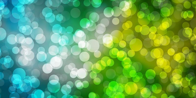Light Blue, Green vector background with bubbles.