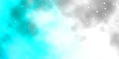 Light BLUE vector background with small and big stars.