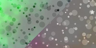 Vector backdrop with circles, stars.