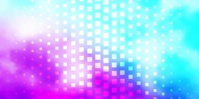 Light Pink, Blue vector background with rectangles.