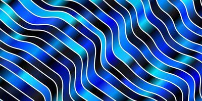 Dark BLUE vector background with curved lines.