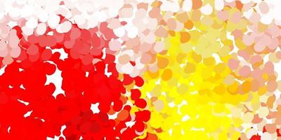 Light red, yellow vector background with random forms.