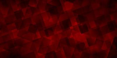 Dark Red vector backdrop with lines, triangles.