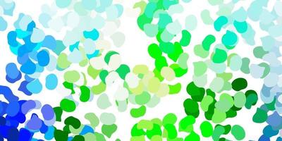 Light blue, green vector texture with memphis shapes.