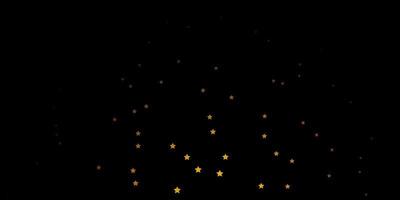 Dark Green, Yellow vector background with colorful stars.