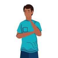 black man avatar flexing vector design