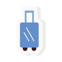 travel bag sticker and flat style icon vector design