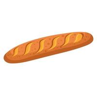 pan baguette de panadería estilo aislado icono de diseño vectorial vector