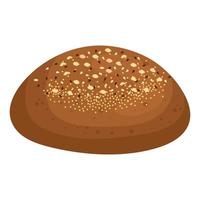 Pan con grano de panadería icono de estilo aislado diseño vectorial vector