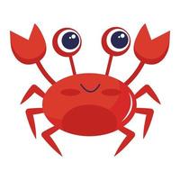 cute little crab animal kawaii character vector
