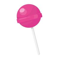 sweet lollipop candy isolated icon vector