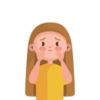 stop bullying and sad girl kid vector design