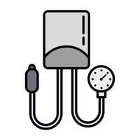 analog blood pressure monitor line and fill style icon vector