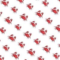 crabs marine animals pattern background vector