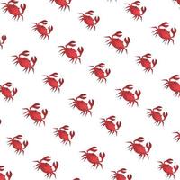 crabs marine animals pattern background vector