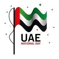 Uae national day with flag vector design