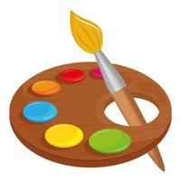 paint palette school supply icon vector