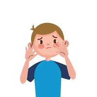 stop bullying and sad boy kid vector design