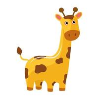 cute little giraffe animal kawaii character vector