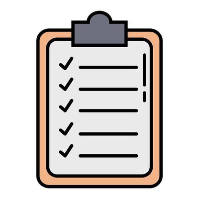 checklist clipboard line and fill style icon