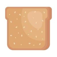 sliced bread integral healthy food vector