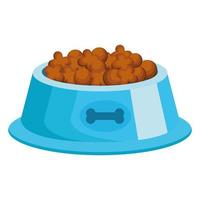dish with food pet shop isolated icon vector