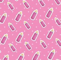 baby milk bottles drink pattern background vector