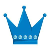 cute crown queen decorative icon vector