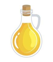 olive oil bottle healthy food vector