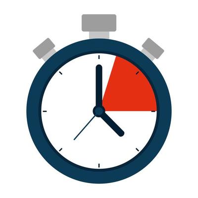 Use up time limit on stopwatch stop Royalty Free Vector