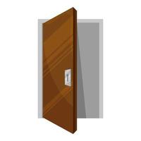 Icono aislado de madera de la puerta de la casa vector