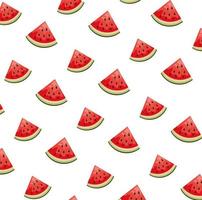 fresh watermelons fruits pattern background vector