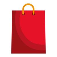 Bolsa de compras icono aislado de papel vector