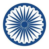 ashoka chakra indian emblem icon vector
