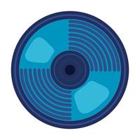 compact disk audio device icon vector