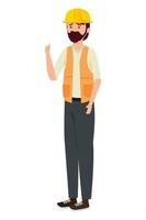 professional mechanic worker avatar character vector