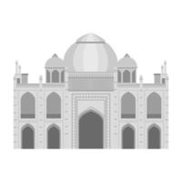 taj mahal indian building icon vector