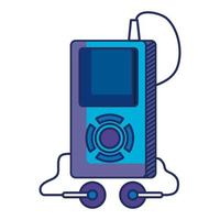 reproductor de musica mp3 icono electronico vector