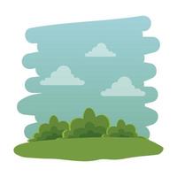 recreational park natural scene icon vector