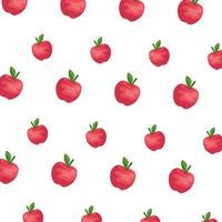 apples fresh fruits pattern background vector