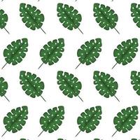 exotic leafs palms tropical pattern vector