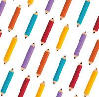 colors pencils education pattern background vector