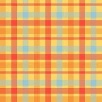 Tartan orange color seamless vector pattern