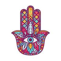 Hamsa, fatima hand illustration vector