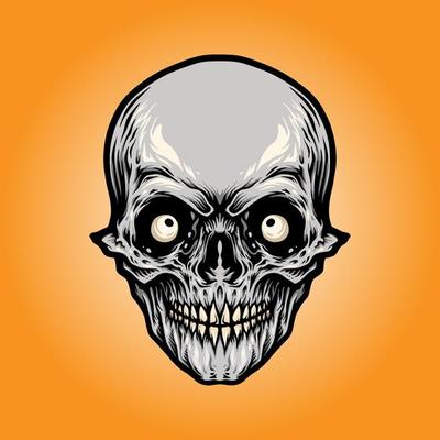 Angry Skull Head