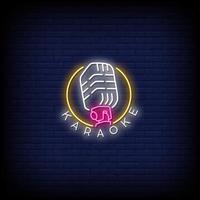 Karaoke Neon Signs Style Text Vector