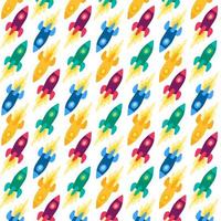 Rockets, spaceships vector seamless pattern