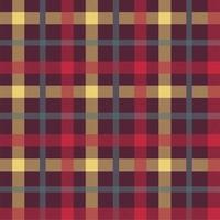 Plaid red color seamless vector pattern