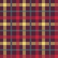 Plaid red color seamless vector pattern