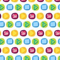 Play and pause buttons vector seamless pattern